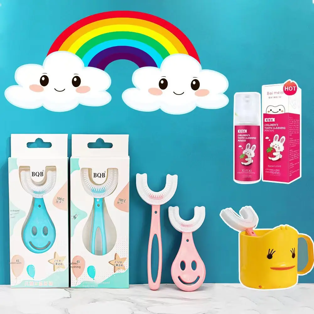 Children's Toothbrush U-Shaped Baby Cartoon Creative Toothbrush Soft Bristle Wholesale Manufacturer Toothbrush Wholesale Oral Gentle