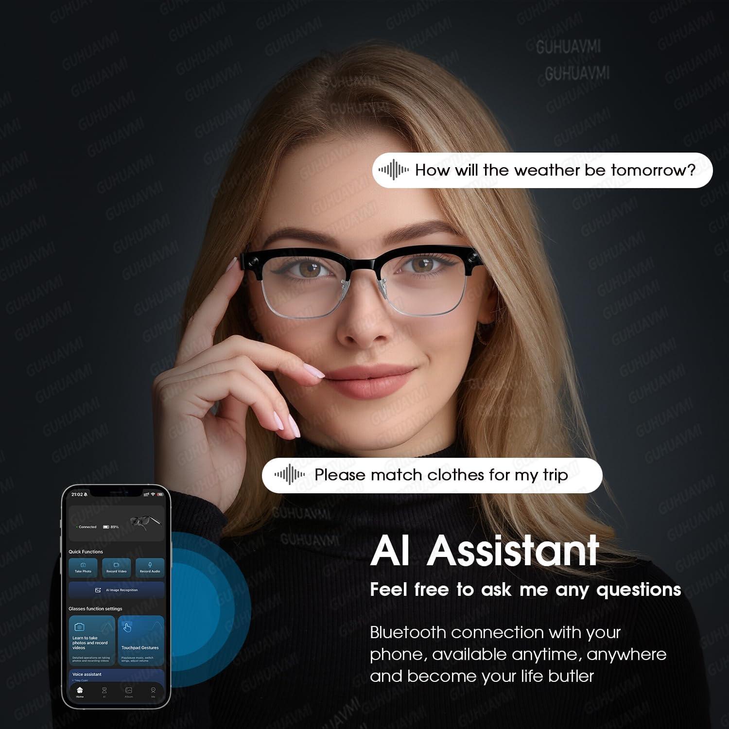 2026New 8K HD AI Smart Glasses Men 800W Pixel Camera Photo Video Recording  100+Languages Translation Call Music Play Sunglasses