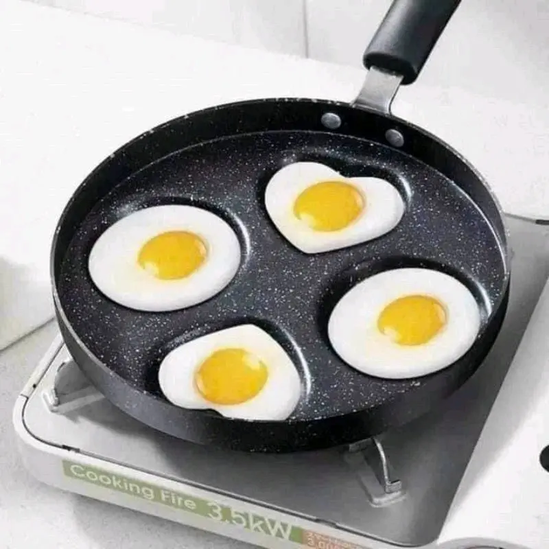 Chảo chống dính chiên ốp trứng 4 ngăn chống dính dùng được bếp từ. chảo  rán