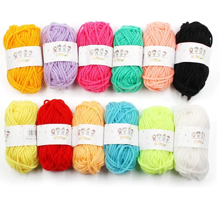 Set cuộn len 12 màu để làm đồ thủ công handmade trang trí làm đồ chơi mầm non DIY sáng tạo đa dạng 0