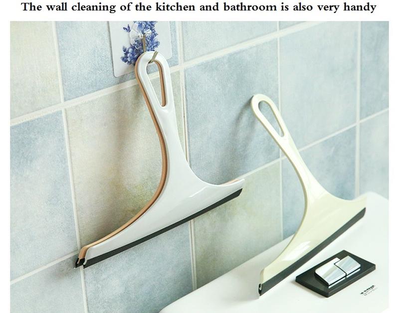 Product Introduction of Household Cleaning Bathroom Mirror Cleaner With Silicone Blade Holder Hook Car Glass Shower Squeegee Window Glass Wiper Scraper 33