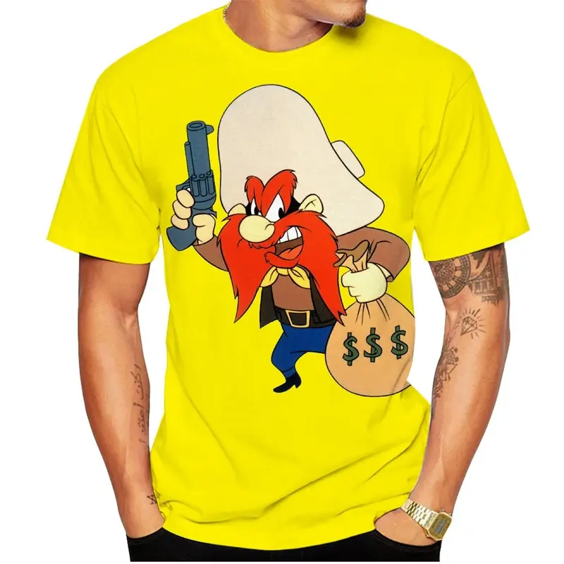 Summer fashion hot selling trend creative cute fun 3D printing anime printing casual comfortable round neck short sleeved shirt