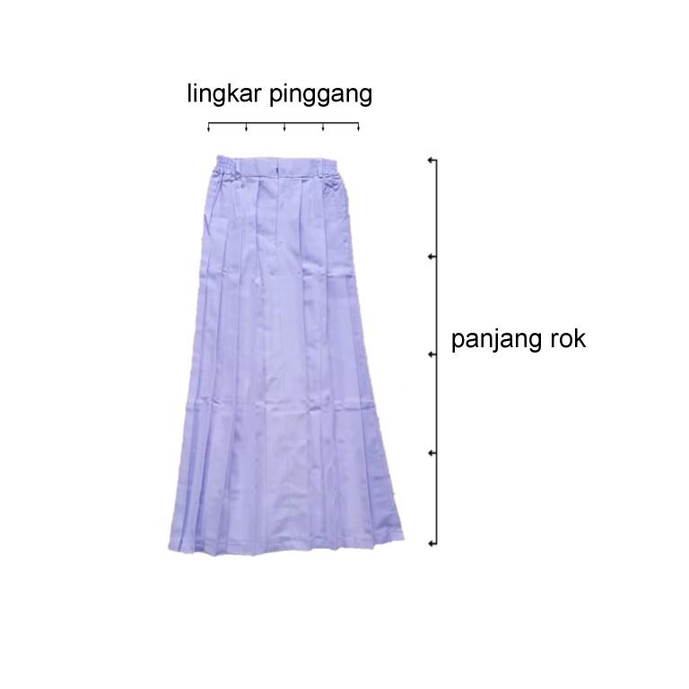 Product Introduction of Rok putih SD SMP SMA rempel panjang seragam sekolah [HEPI] Rok Putih Polos rok sekolah merek hepi 2