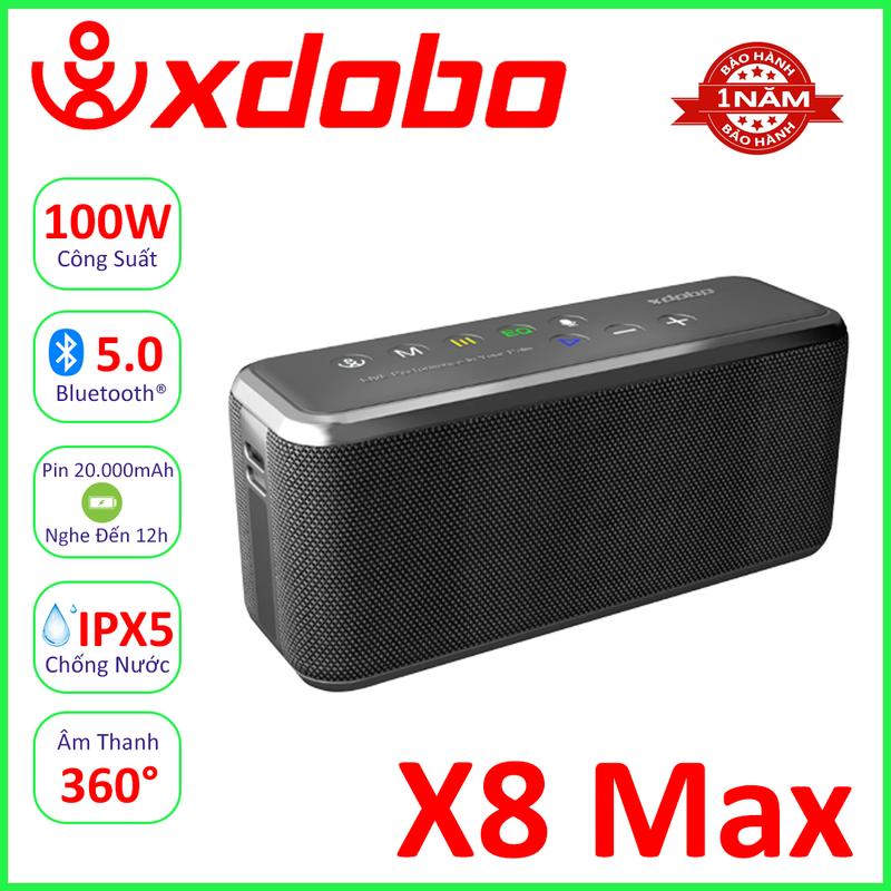 Loa Bluetooth 5.0 Xdobo X8 Max 100W Âm Thanh Nổi Siêu Trầm Chống Nước IPX5, Tích Hợp Viên Pin 20000mAh loa  bluetooth Củ Loa Nghe Nhạc Không Dây Wireless mạch  loa