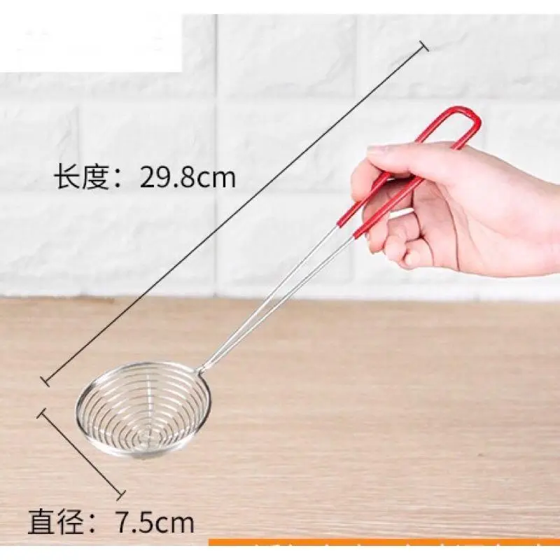 Vợt múc trân châu, topping cán đỏ nhiều size 3