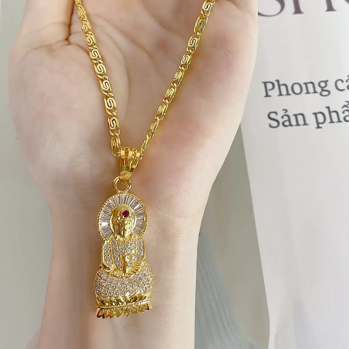 Dây mặt quan âm đính đá [Free Ship]