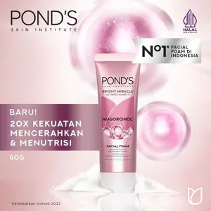 Pond’s Bright Miracle Ultimate Clarity Niasorcinol Facial Foam 50gr - Mencerahkan Wajah