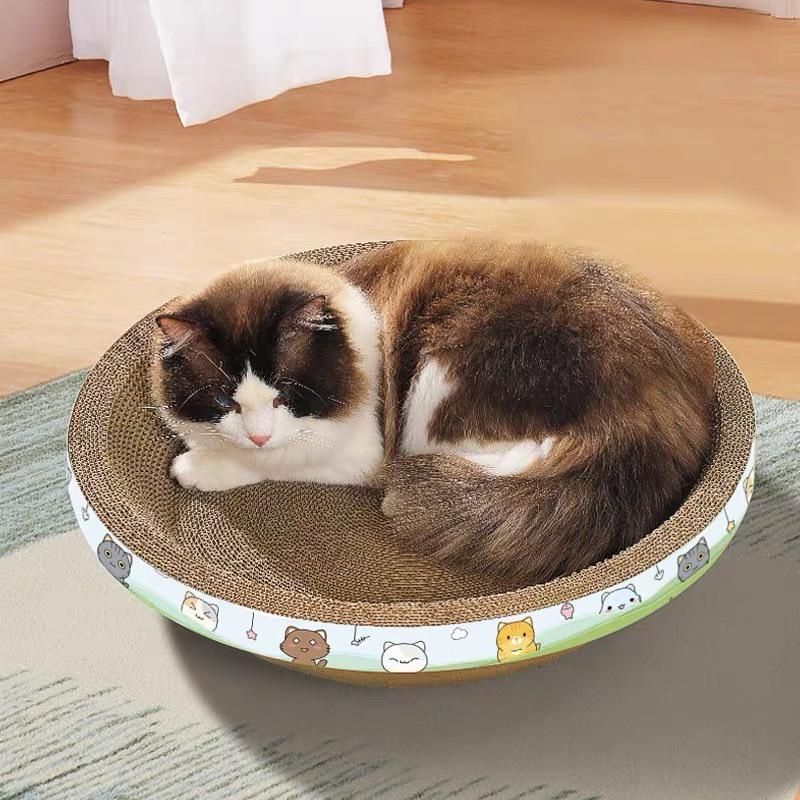 Bàn cào mónġ tròn Lna cho mèo tặng kèm Catnip cao cấp
