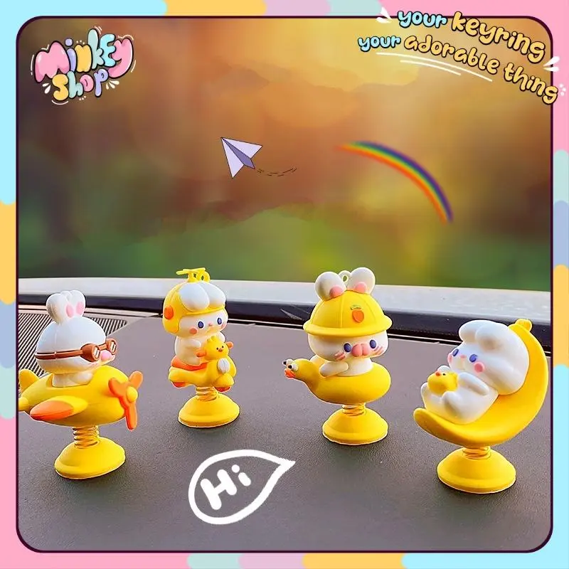 Đồ chơi lò xo lắc hình động vật vịt gấu cute dễ thương trang trí ô tô đầu xe máy mũ bảo hiểm đáng yêu -Minkey