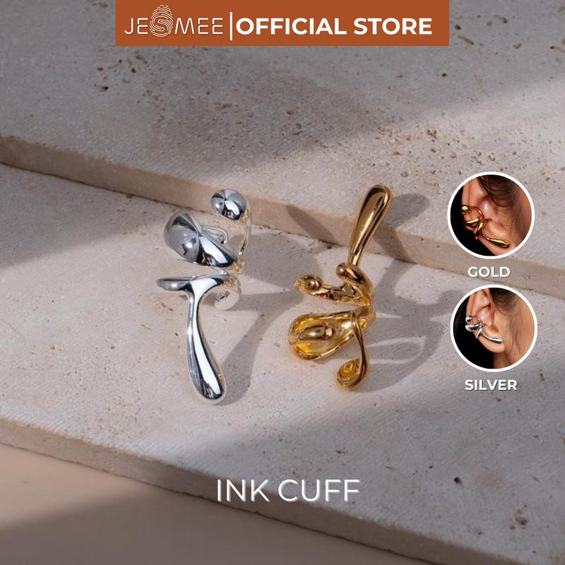Bông tai kẹp nữ đeo một bên tai thiết kế độc đáo Ink Cuff Jesmee - E6863