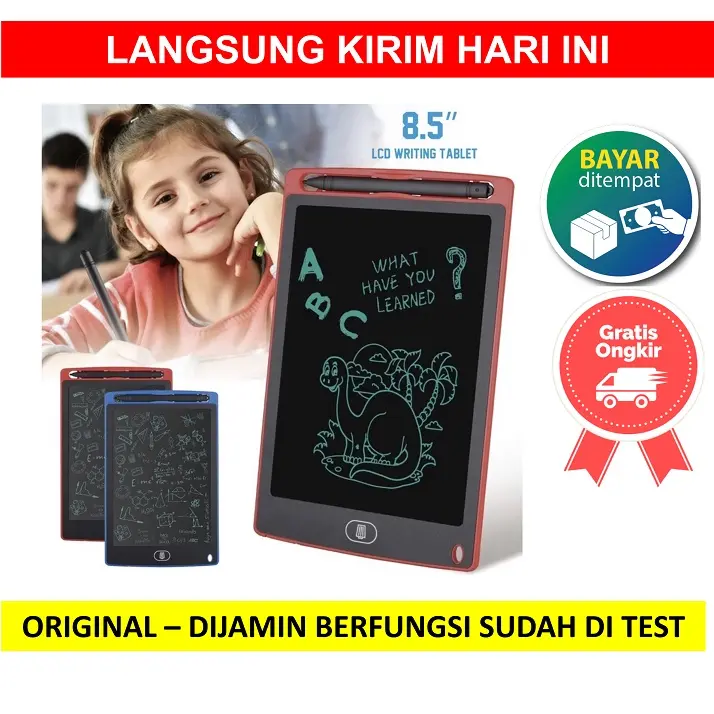 VEO5 Promo Papan Tulis LCD LED Writing Tablet Drawing Board tab Alat Pen Layar 8.5 inch digital anak Sekolah mainan Gambar Lukisan Edukasi Cod Happy Shopping