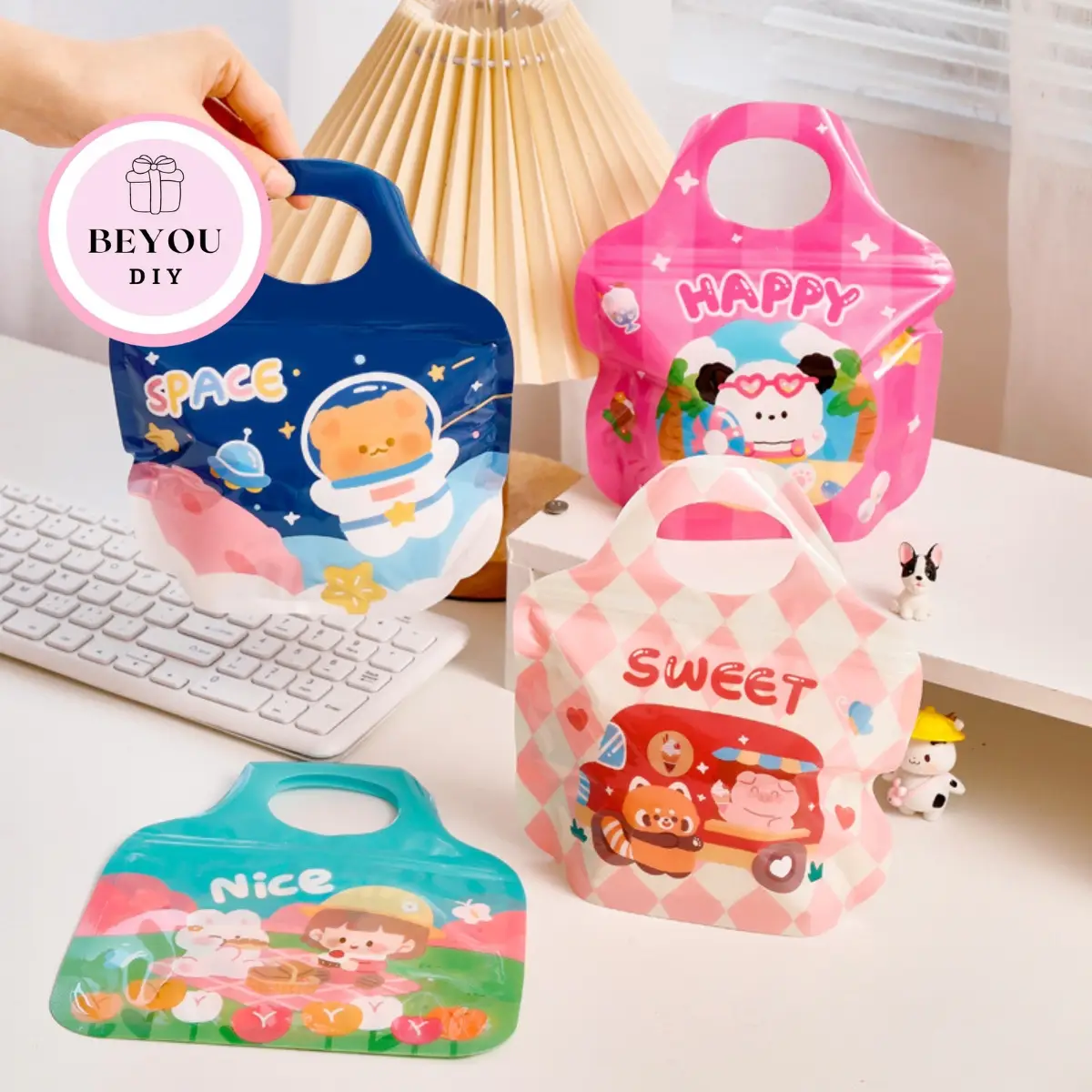 Túi Zip Gói Quà Hoạt Hình, Túi Đựng Quà Tặng Phụ Kiện - BEYOU
