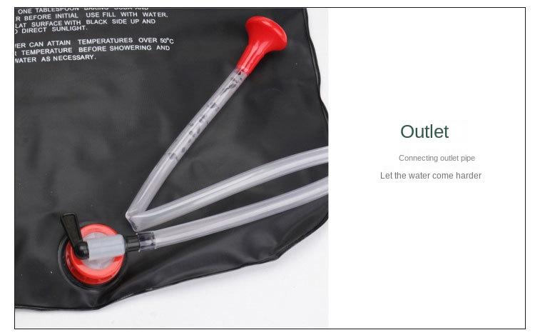 Product Introduction of Outdoor Camping Shower BagSolar Hot Water Bag Portable Outdoor Shower and Shower Cool Shower Water Storage Bag 6