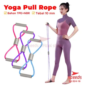 SPEEDS Tali Fitnes Gym Yoga Senam Stretch Tali Elastis Resistance Tube Latihan Peregangan 024-16