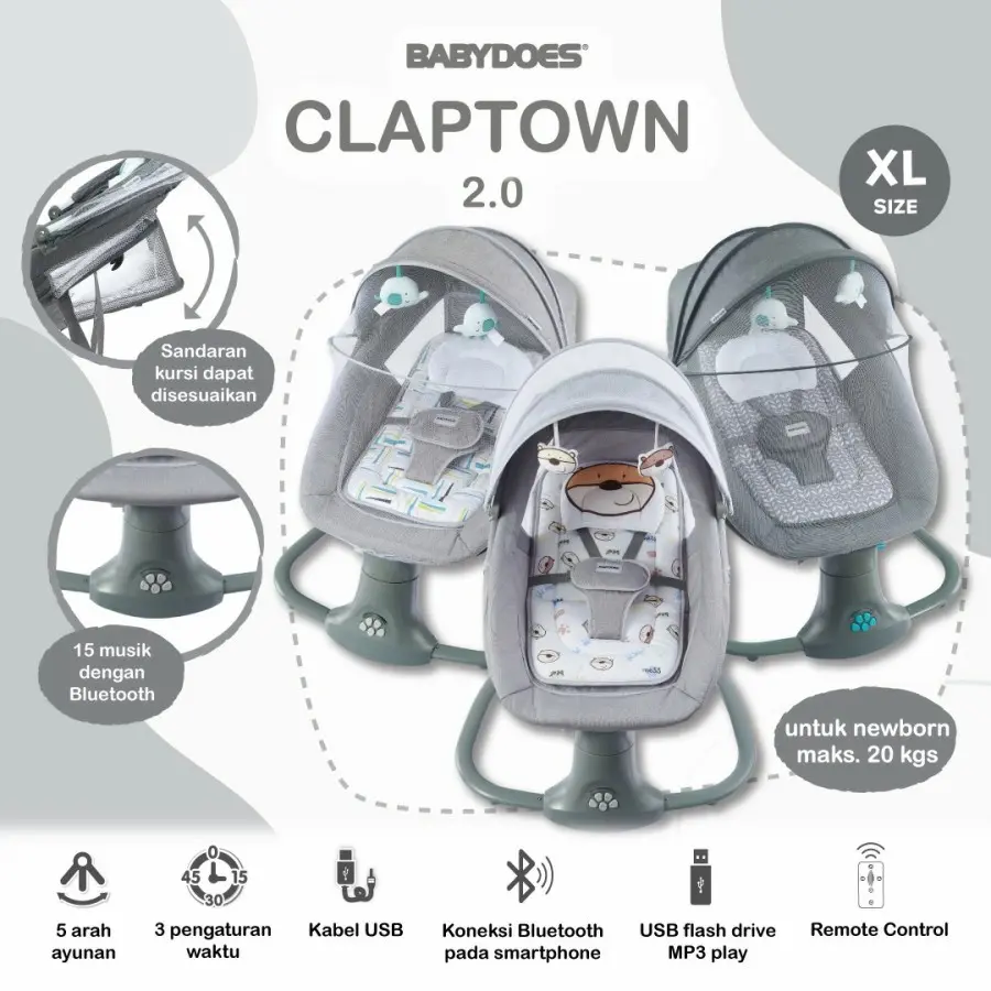 Babydoes Claptown Swing / Ayunan Elektrik Bayi Features