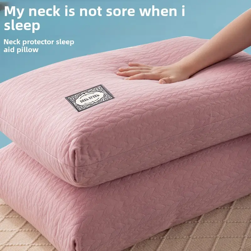 Non-collapse sleep-aid cervical pillow hotel sleeping high protection cervical pillow pillow cube