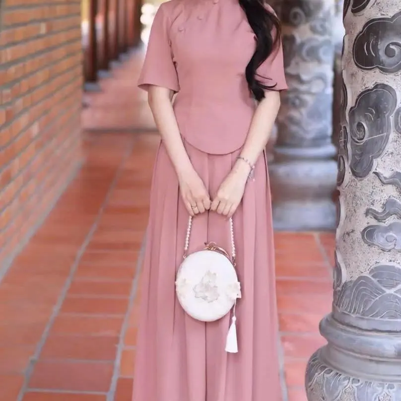 Sét Bộ Nữ Mango Đi Lễ, Đi Chùa Cầu An, Cầu Lộc, Cầu Tình Yêu Áo Quần set  blazer dài đồ  bay set  vet Nhung Women Top Navy