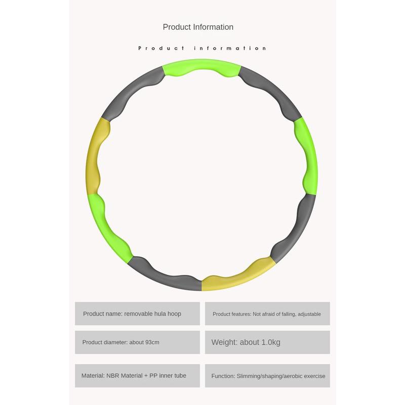 Children's Sponge Color Bold Splicing Women's Massage Detachable Fitness Outdoor Kindergarten Hula Hoop infinity hoop hula  hoop 8