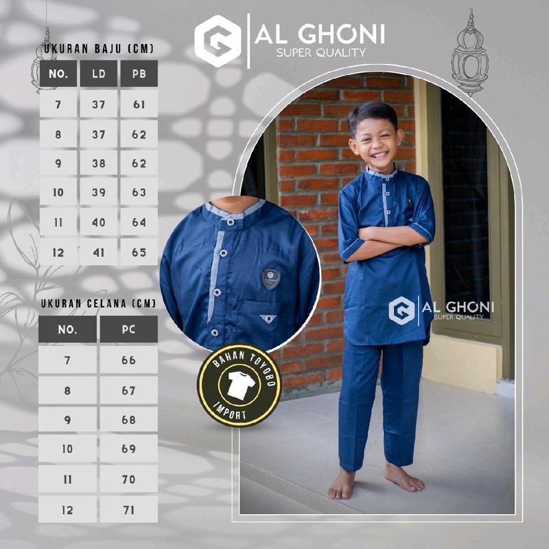 setelan kurta anak laki2 Polos Koko 5