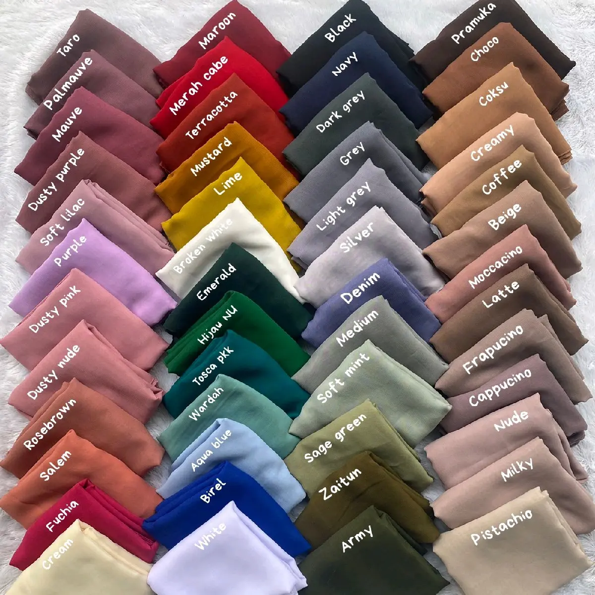 HIJAB PLAIN SQUARE // SEGIEMPAT POLOS // NON LABEL Segi Empat