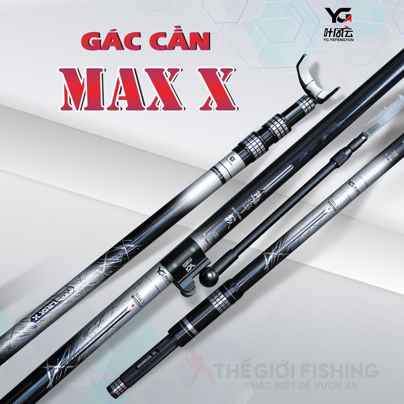 [ YG ] Gác cần săn hàng YG Max X 300 - chiều dài 3M - độ cứng 35H - gác cần chuyên săn hàng - gác cần hố đấu - gác cần ngoe inox