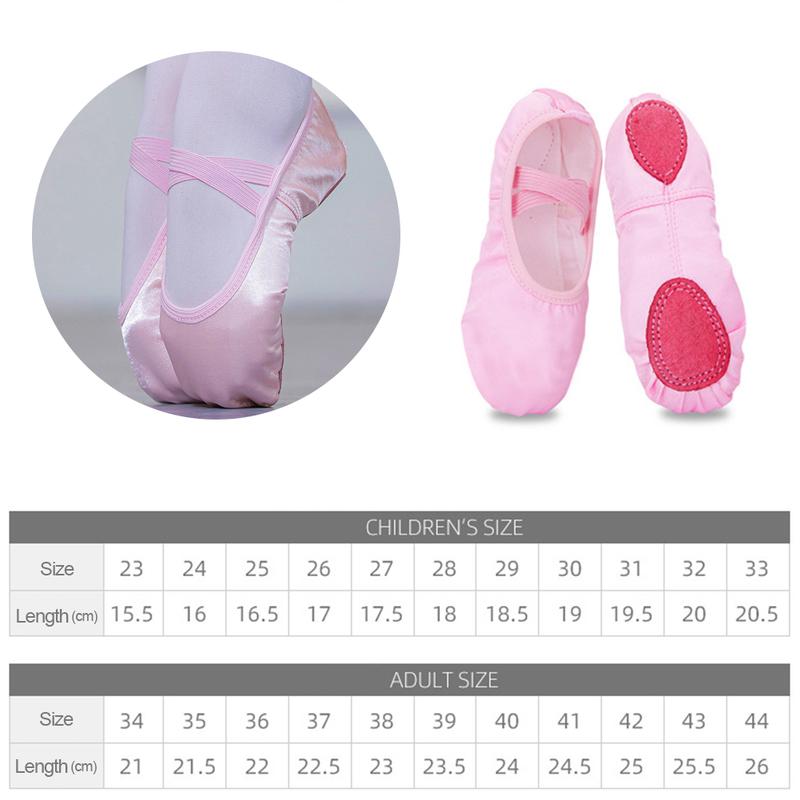 Product Introduction of Giày Múa Ba Lê Cho Bé Gái, Vải Satin, Đế Mềm, Thích Hợp Cho Múa Ba Lê, Múa Ba Lê, Yoga, Tập Gym, Cho Bé Gái Và Phụ Nữ, # 445895 43