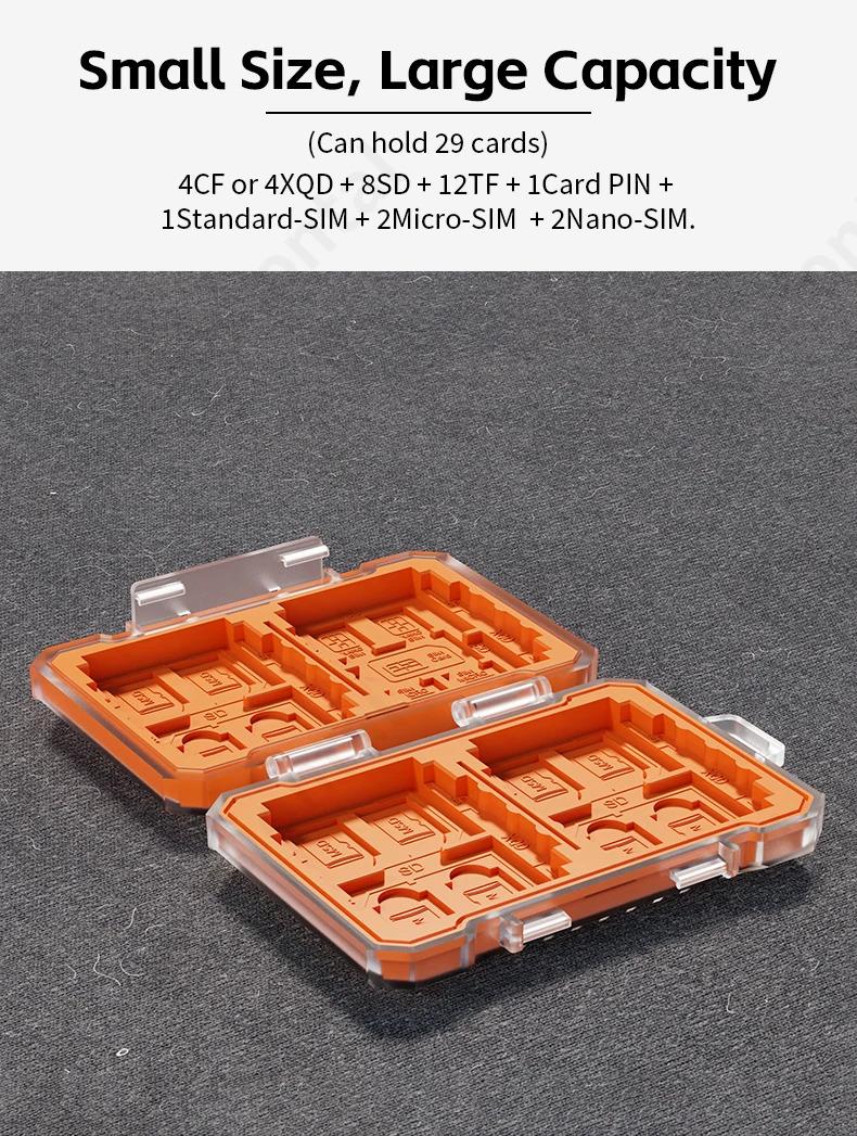 Product Introduction of Memory Card Case ABS SD Microsd Card Holder Waterproof Anti-Static Storage Box for 4 SD Cards & 12 TF/Micro SD Cards 12