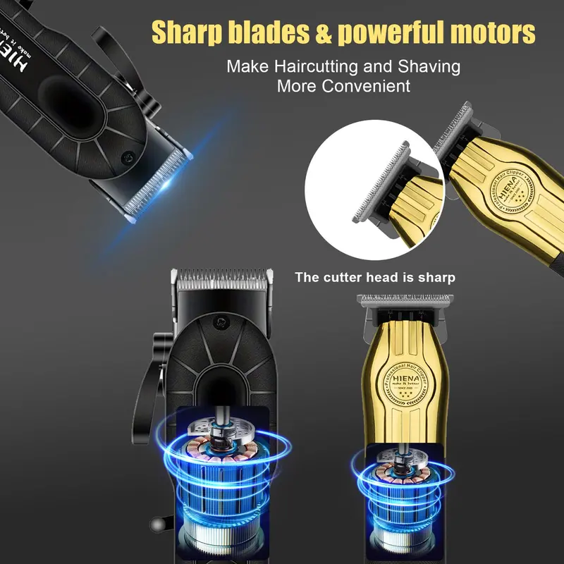 Professional Cordless Hair Clipper Set, 1 Box Men's USB Charging Hair Clipper and Trimmer Set, Beard Trimmer, Great Gift for Men 6