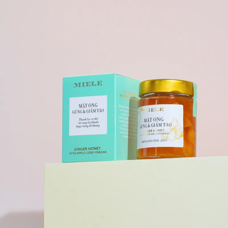 Mật Ong Gừng & Giấm Táo Miele Giúp Hỗ Trợ Hệ Tiêu Hóa, Sức Khỏe và Đẹp Da 250G 4
