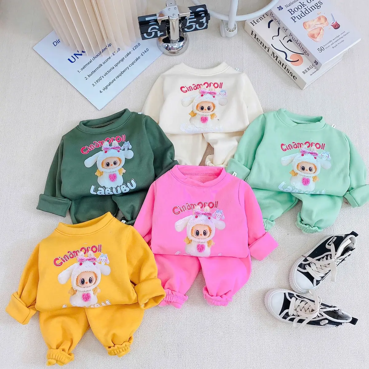 (XẢ KHO) Bộ Nỉ Lót Lông Hoạ Tiết Xinh Yêu Cho Bé Gái Size 6-18 Kí bộ  nỉ Heo