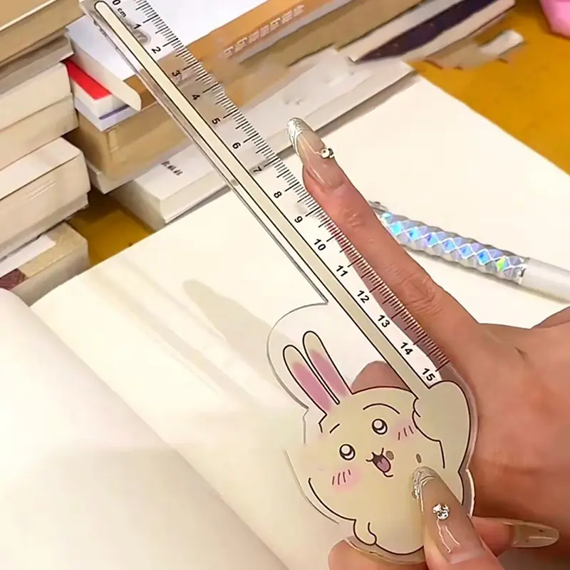 Thước Nhập Khẩu Anime, Dễ Thương Và Sáng Tạo, Thước Nhựa Hoạt Hình Vui Nhộn, Thước Kawaii Thời Trang, Thích Hợp Cho Học Sinh, Văn Phòng Phẩm Và Đồ Dùng Văn Phòng 6