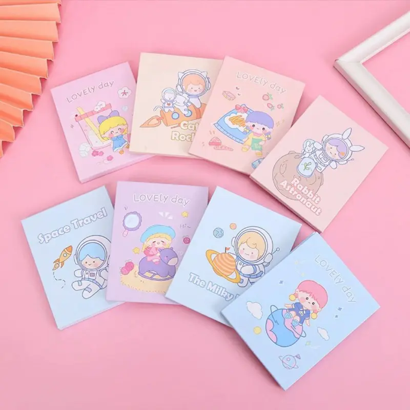 RD Cermin Lipat Kotak Model Cover Buku Karakter Kaca Make Up Lipat Persegi Lucu Kaca Rias MakeUp Portable Lipat Motif Cute 6