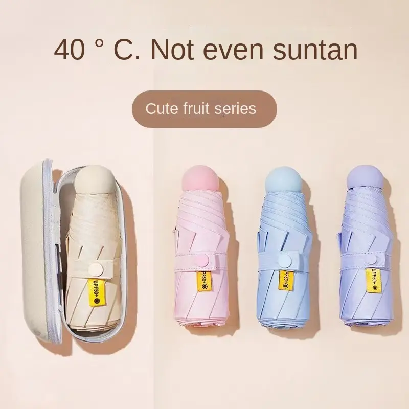 Ô Chống Nắng, Viên Nang Ô, Ô Che Nắng, Ô Nhỏ Gọn Mini, Ô Bỏ Túi Siêu Nhỏ, Cầm Tay, Cách Nhiệt, Ô Che Nắng UPF50 +