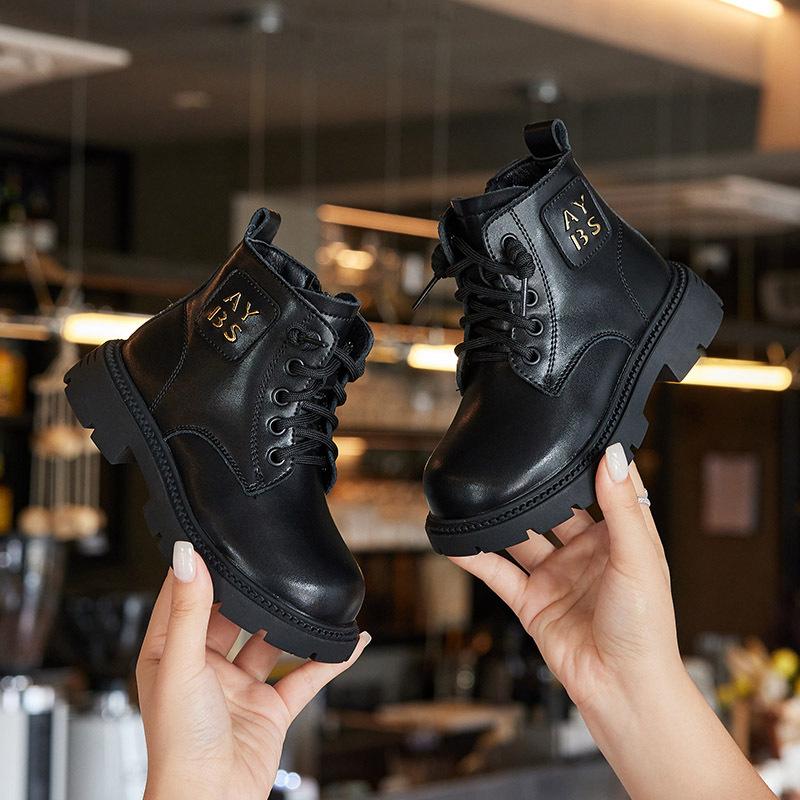 Product Introduction of Girls' Shoes Boots 2024 Spring and Autumn New Thin Cotton Medium and Big Children Winter Boy's Ankle Boot Children Casual Martin Boots 6