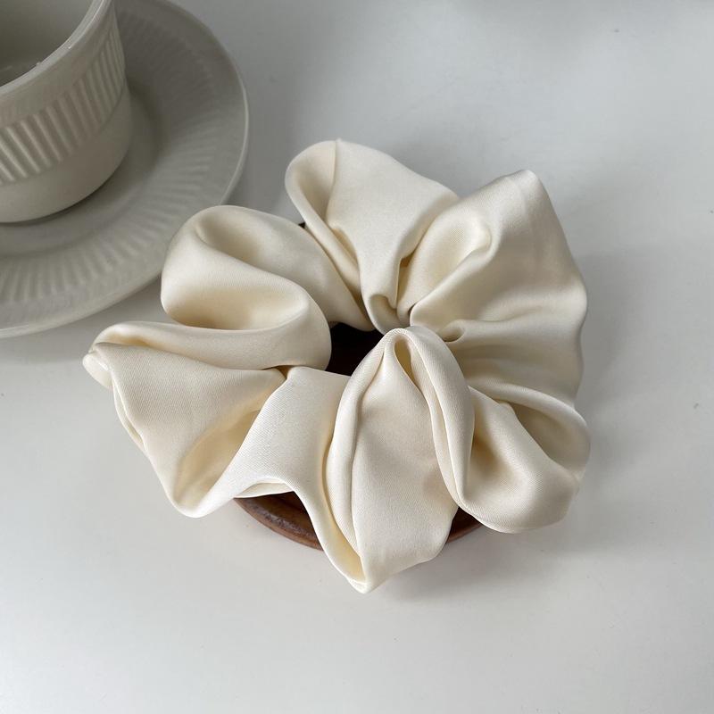 Product Introduction of Temperament High-grade Texture Satin Hair Band Silk Headband Hair Rope Rubber Band Hair Accessories Women 5
