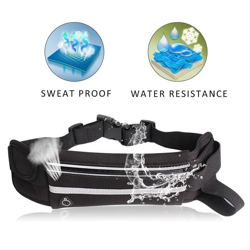Product Introduction of Outdoor Sports Waist Bag, 1 Count Waterproof Running Storage Bag with Water Bottle Holder, Running Supplies for Men & Women 3