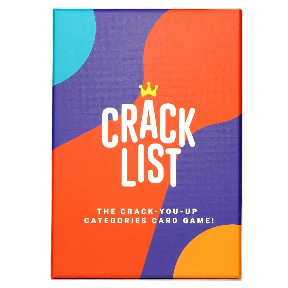 Crack List Card Game, 1 Box Colorful Cards Board Game, Fun Card Game for Family & Friends, Party Game, Birthday Gift