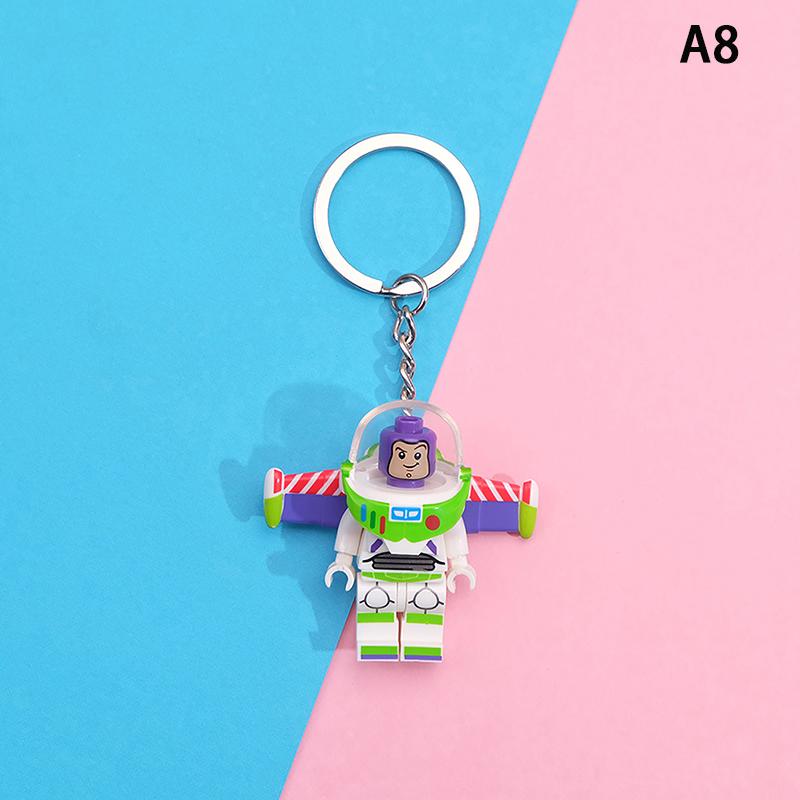 Product Introduction of Anime Building Blocks Model Keychain Little Doll Cartoon Cute Keyring Anime Peripherals Toys For Kids Boys Girls Gift 30