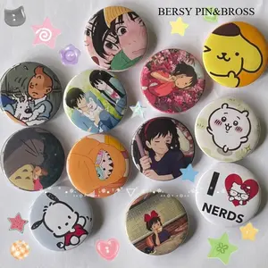 BERSY KIDCORE AESTHETIC BUTTON PIN 44 mm GHIBLI CHIIKAWA
