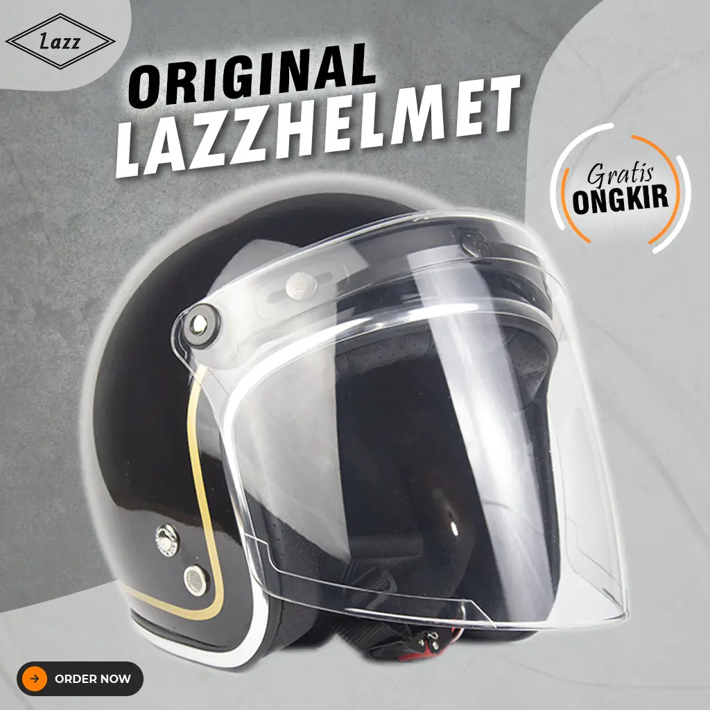 helm lazz evo classic pria wanita original