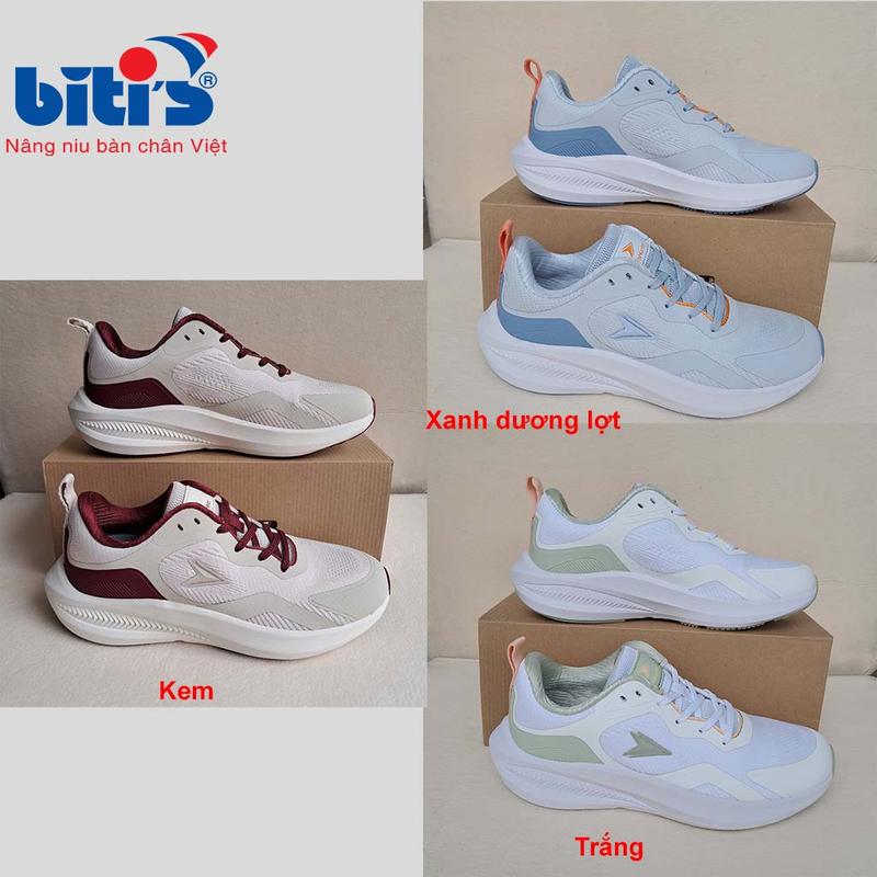 Giày Thể Thao Nữ Biti's Hunter Core 3 Màu HSW008300TRG, HSW008300XDL, HSW008300KEM ( Trắng, Xanh Dương Lợt, Kem )