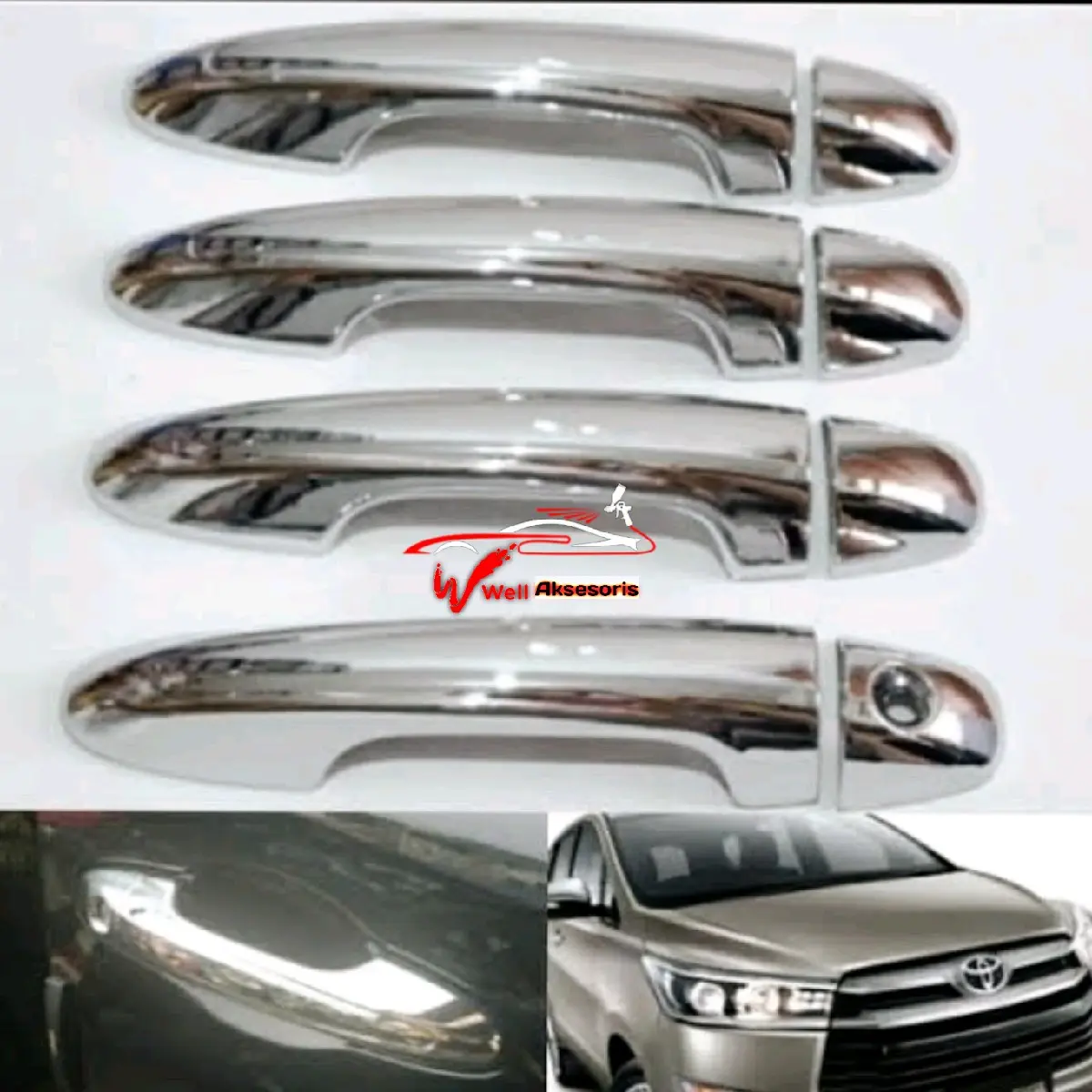 COVER HANDLE GAGANG PINTU ALL NEW INNOVA REBORN 2016 - 2022 CHROME