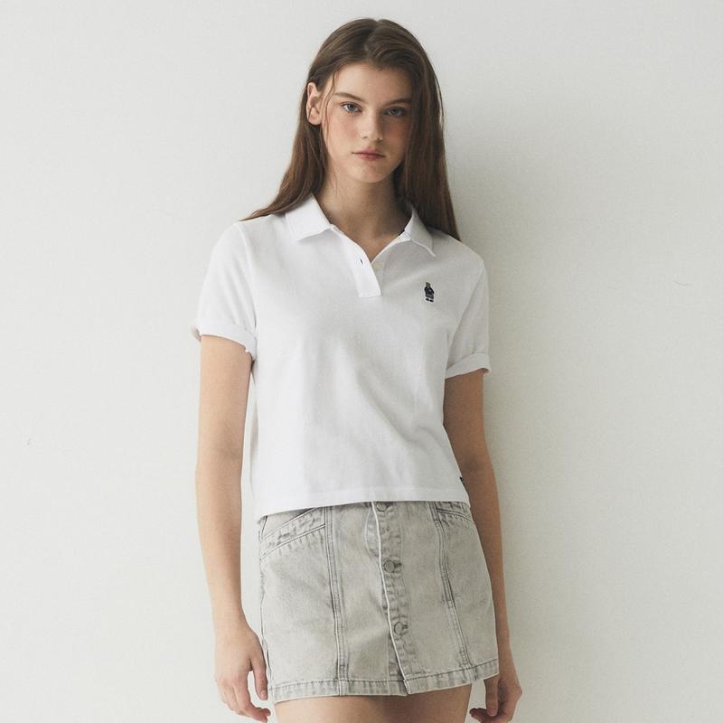 WHOAU Áo Thun Steve Crop Collar T-Shirt_WHHAE2421F