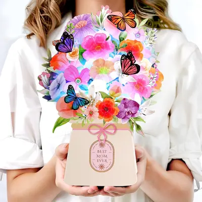 Paper Flower Bouquet Hallmark Paper Wonder Mothers Day Pop Up Card ...