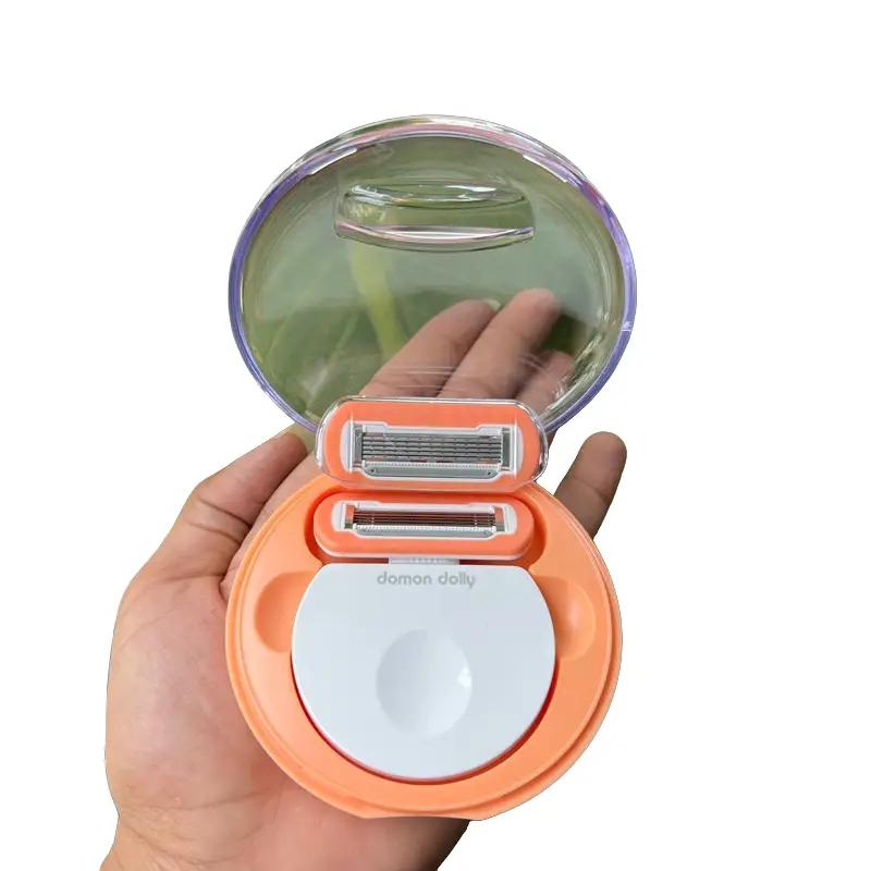 Bộ Dao Cạo Lông Domon Do.lly Toàn Thân Cho Nữ Và Nam - Tặng Kèm 1 Lưỡi Thay Thế - Thép Không Rỉ Cao Cấp