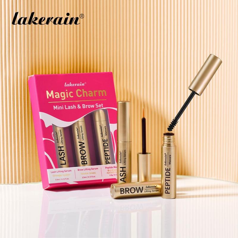 Product Introduction of Eyebrow & Eyelash Cosmetic Set, Brow Lash Hydrating Lifting Serum & Waterproof Long-lasting Mascara, Natural Lengthening Effect, Makeup 0