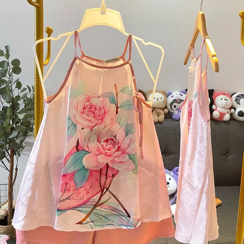 SET BỘ CỔ YẾM MẶC NHÀ XINH XẮN Quần Áo Nữ 2