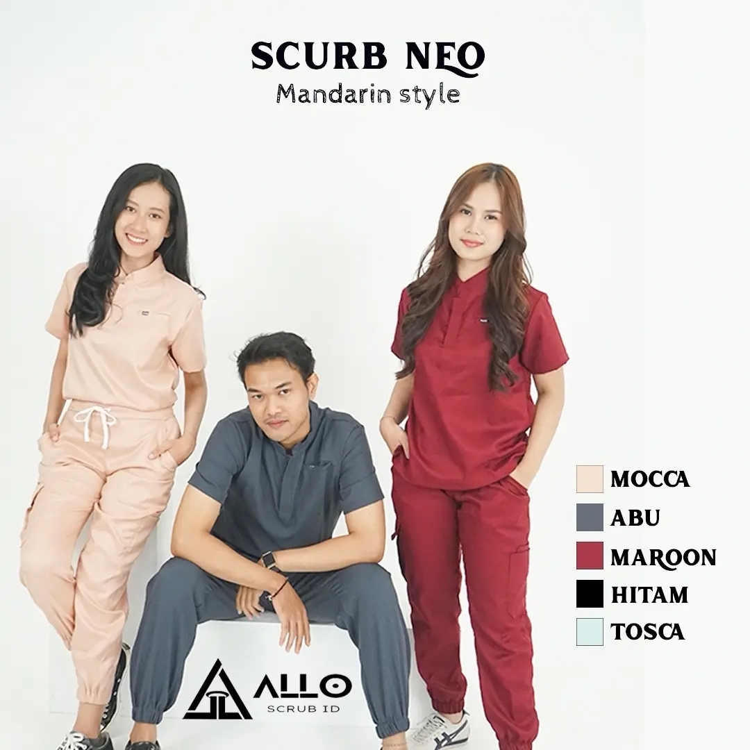 [SCRUB NEO] Alloscrub/Allo scrub/Scrub Dokter / Baju Jaga Dokter / Baju OK / Baju Perawat / Dokter Lengan Pendek