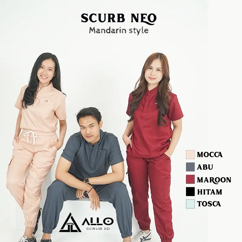 [SCRUB NEO] Alloscrub/Allo scrub/Scrub Dokter / Baju Jaga Dokter / Baju OK / Baju Perawat / Dokter Lengan Pendek 0