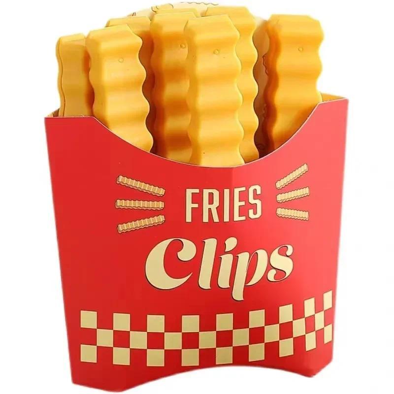 Product Introduction of French Fries Shaped Sealing Clip, 12pcs/set Creative Snack Bag Sealing Clip, Food Bag Clip, Kitchen Storage & Organization 0